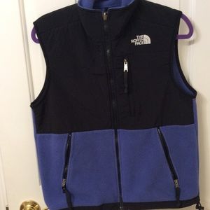 Purple and black fleece vest